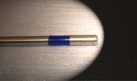 Endst�ck 12 mm Linear Zylinder Edelstahl blau