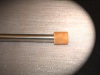 Endst�ck 12 mm Zylinder-Stein-apricot