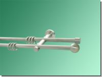 Gardinenstange Nickel geb 12mm Bologna doppell.