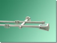 Gardinenstange Nickel geb 12mm Gran Canaria doppell.