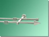 Gardinenstange Nickel geb 12mm Palma doppell.
