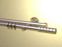 Vorhangstangestange Nickel geb 20 mm Alfonso doppell.