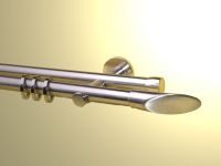 Vorhangstangestange Nickel geb 20 mm Andres doppell.
