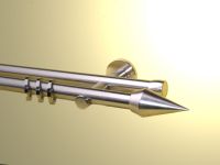 Vorhangstangestange Nickel geb 20 mm Armando doppell.