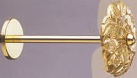 Raffhalter Bastien Messing massiv mit gro�er Rosette 100mm