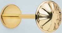 Raffhalter Blaise Messing massiv glanz mit Raffrosette 65 mm �