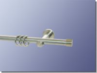 Gardinenstange Nickel geb. 16 mm Kappe