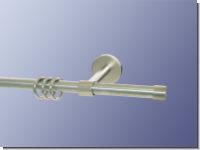 Gardinenstange Nickel geb. 16 mm Kappe