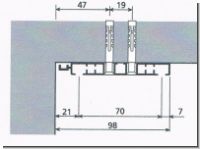Gardinenschiene Schnurzugschiene Aluminium 2-l�ufig