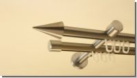 Gardinenstange Innenlauf 16mm Edelstahl Design Kegel doppell.