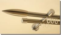 Gardinenstange Innenlauf 16mm Edelstahl Design Flamme doppell.