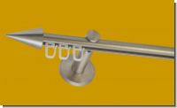 Gardinenstange Innenlauf Edelstahldesign 16mm Modell Kegel