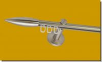 Gardinenstange Innenlauf Edelstahldesign 16mm Modell Flamme