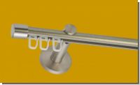 Gardinenstange Innenlauf Edelstahldesign 16mm Modell Kappe