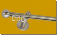 Gardinenstange Innenlauf Edelstahldesign 16mm Modell Kugel