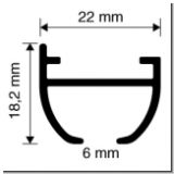 Aluminium Vorhangschiene Modell 160 1 l�ufig
