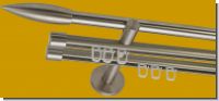 Rundrohr/Innenlauf/Innenlaufsystem 16mm Edelstahl Design Flamme