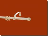 Gardinenstange wei� - gold 16mm Kappe einl. offener Tr�ger