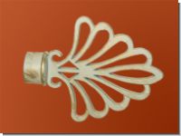 Endst�ck wei� gold f�r Gadinenstangen 16 mm Modell F�cher