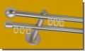 Gardinenstange Innenlaufsystem 16mm Edelstahl Design Kugel