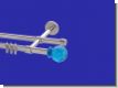 Gardinenstange Chrom glanz Design 16mm Modell Ozeanblau