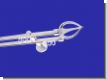 Gardinenstange Innenlauf Chrom glanz Design 16mm Modell Flamme