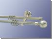 Gardinenstange doppell. Nickel geb. 16 mm Classico