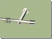 Gardinenstange Edelstahl 20 mm Rillenkappe