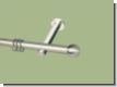Gardinenstange Edelstahl 20 mm kleine Kugel