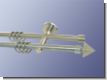 Gardinenstange doppell. Nickel geb. 16mm Trio