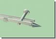 Gardinenstange Rohr/Innenlauf Edelstahl 20 mm Rillkegel doppel.