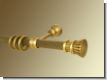 Gardinenstange Messing bronziert  - 30 mm Leopold