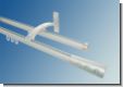 Gardinenstange Aluminium Silber Zylinder gelocht 2lfg