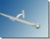 Gardinenstange 20mm  Innenlaufsystem Alu silber 1 lfg  Modell Ku