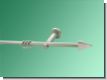 Gardinenstange Nickel geb�rstet 12mm Palma 1 l�ufig