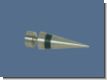 Endst�ck Bicolor schwarz Edelstahl f�r 16mm Gardinenstangen
