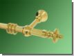 Gardinenstange Messing glanz 20 mm Modell Albert kanneliert