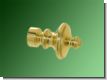 Endst�ck Messing glanz Modell Albert f�r Gardinenstangen 20mm