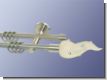 Gardinenstange doppell. Nickel geb. 16 mm Cephei
