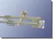 Gardinenstange doppell. Nickel geb. 16 mm Antares