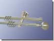 Gardinenstange doppell. Nickel geb. 16 mm Eltanin