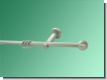 Gardinenstange Nickel geb�rstet 12mm Bologna 1 l�ufig