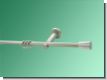 Gardinenstange Nickel geb�rstet 12mm Mallorca 1 l�ufig