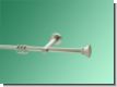 Gardinenstange Nickel geb�rstet 12mm Teneriffa 1 l�ufig geschl.