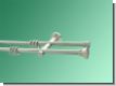 Gardinenstange Nickel geb 12mm Teneriffa doppell.