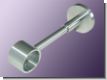 Tr�ger f�r 28mm � Gardinenstangen k�rzbar Edelstahl 12,5 cm
