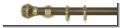 Gardinenstange Messing antik  - 30 mm Aurora