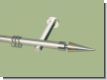 Gardinenstange Edelstahl 20 mm Kegel Bicolor Messing