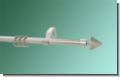 Gardinenstange silber matt 16mm Spitze