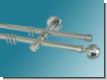 Gardinenstange doppell. Edelstahloptik 16 mm Classico *Abverkauf